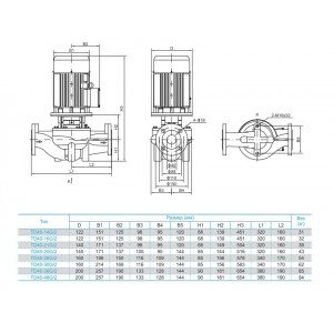 Вертикальный циркуляционный насос CNP TD 40-16G/2 DWHCJ